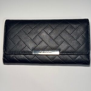 Tahari Rfid Wallet Organizer Clutch Case Color: Black/Silver | Size: Os
